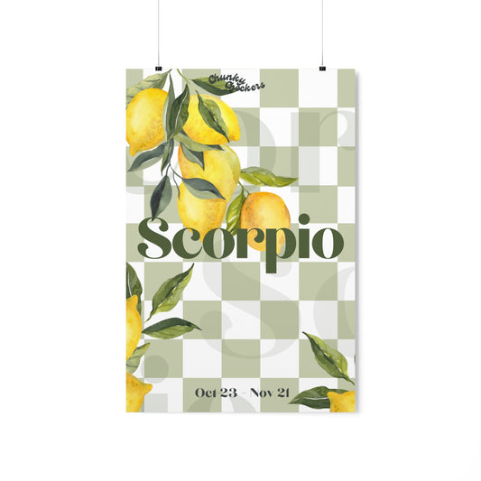 Scorpio Fruit Poster